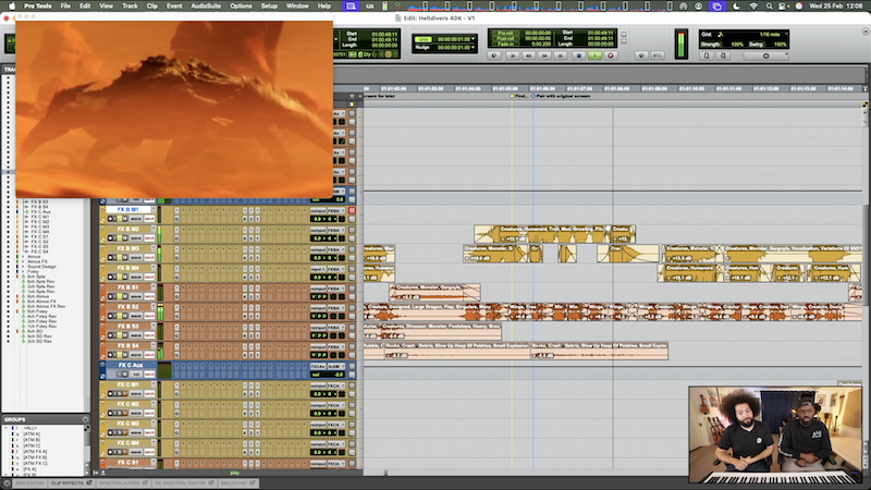 Lucy Hackett playing keyboard